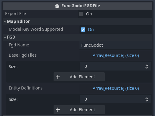 FuncGodotFGDFile resource properties.