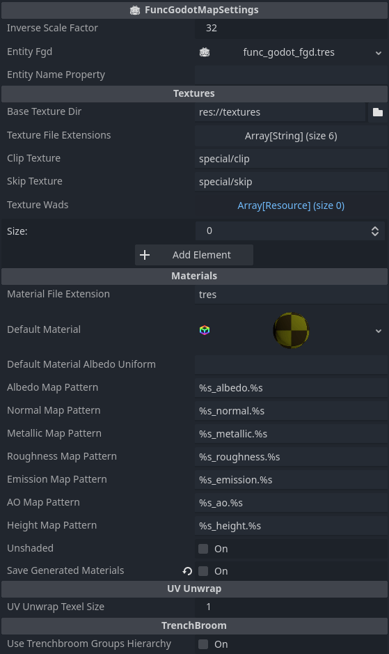 FuncGodotMapSettings properties